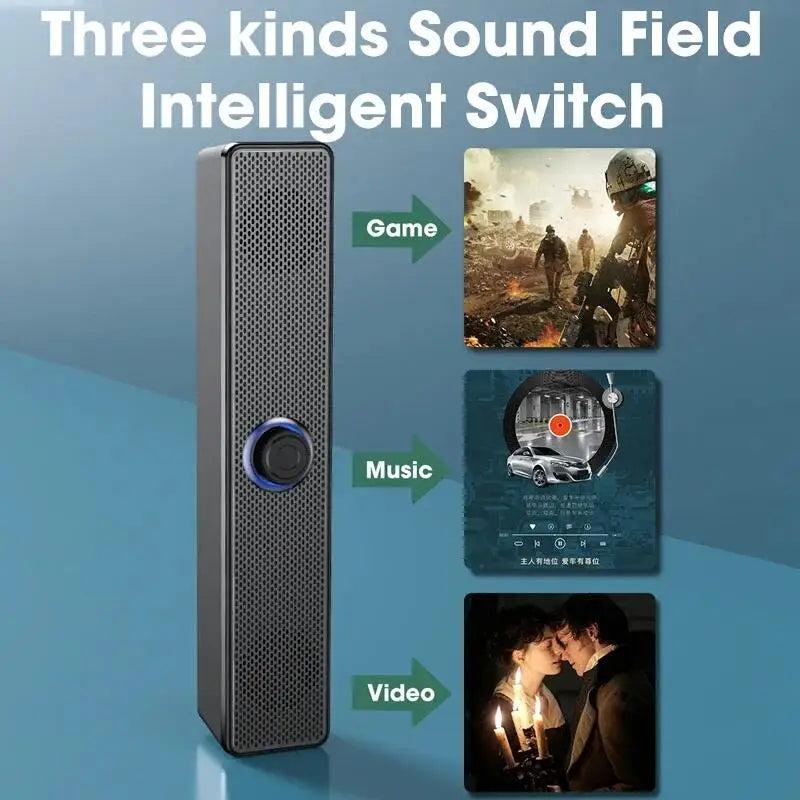 PC Soundbar Wired and Wireless Bluetooth Speaker