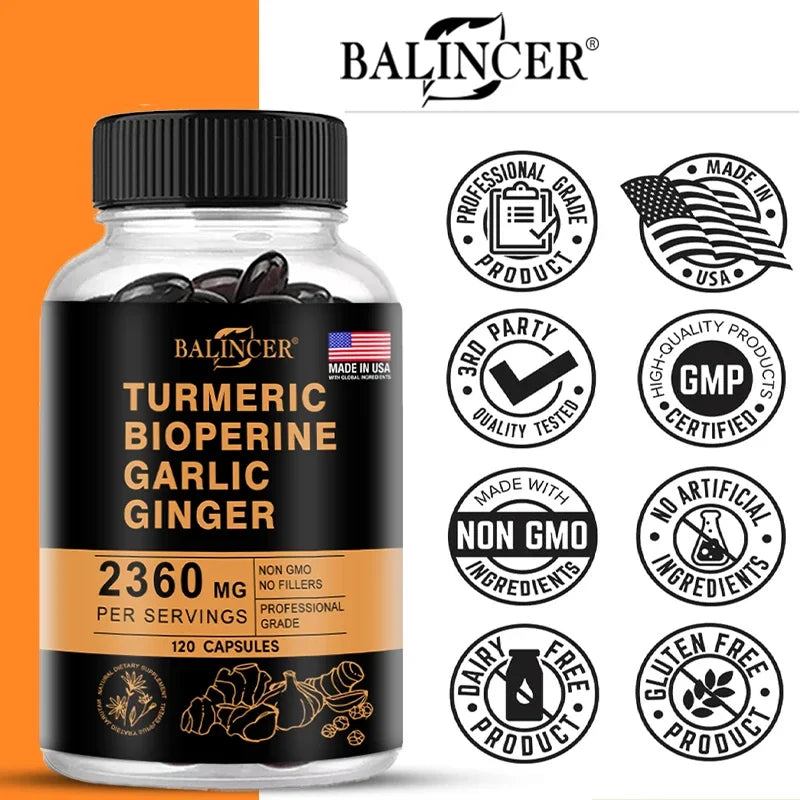 Ginger Supplement with Garlic, for Joint, Digestive & Immune Support