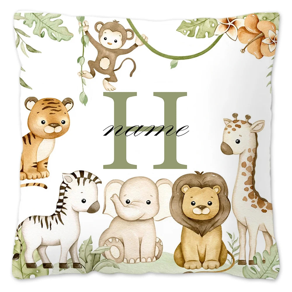 Animal with Name Pillow Case Personalised