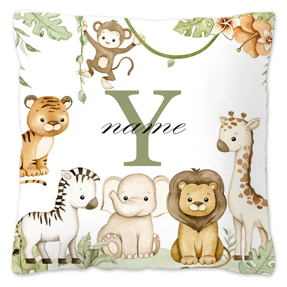 Animal with Name Pillow Case Personalised