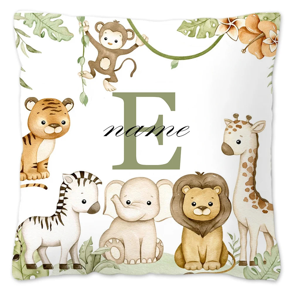 Animal with Name Pillow Case Personalised