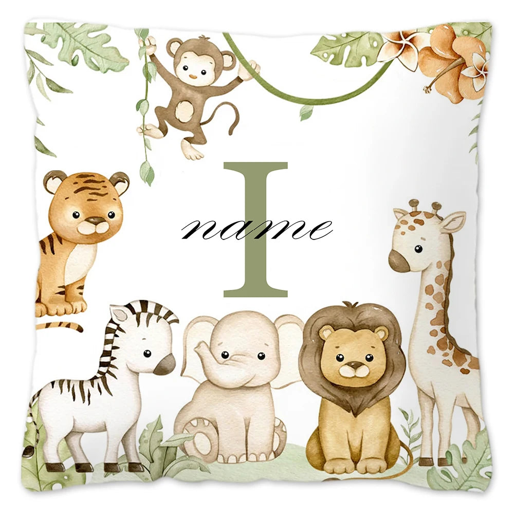 Animal with Name Pillow Case Personalised