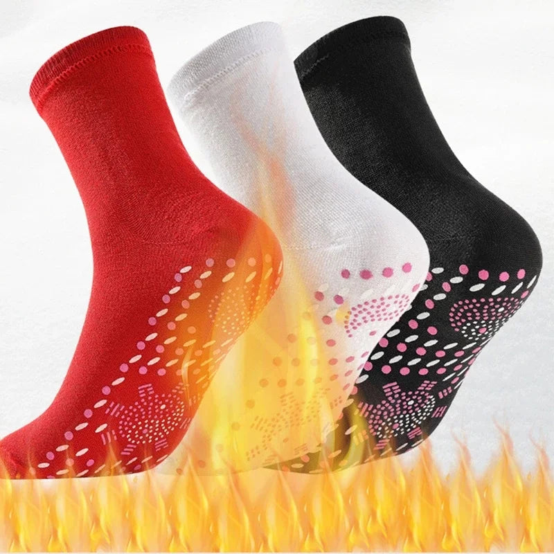 1/5pairs Tourmaline Self-Heating Socks Winter Warm