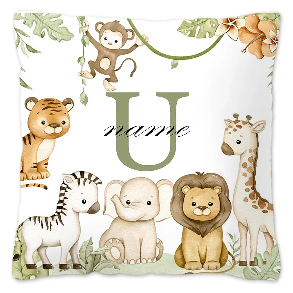 Animal with Name Pillow Case Personalised