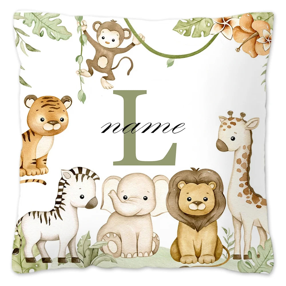 Animal with Name Pillow Case Personalised