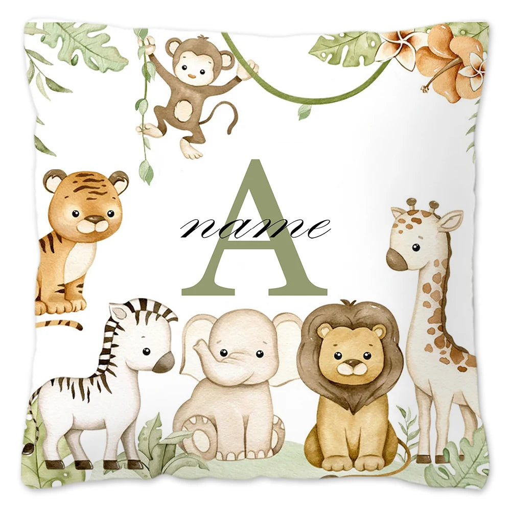 Animal with Name Pillow Case Personalised