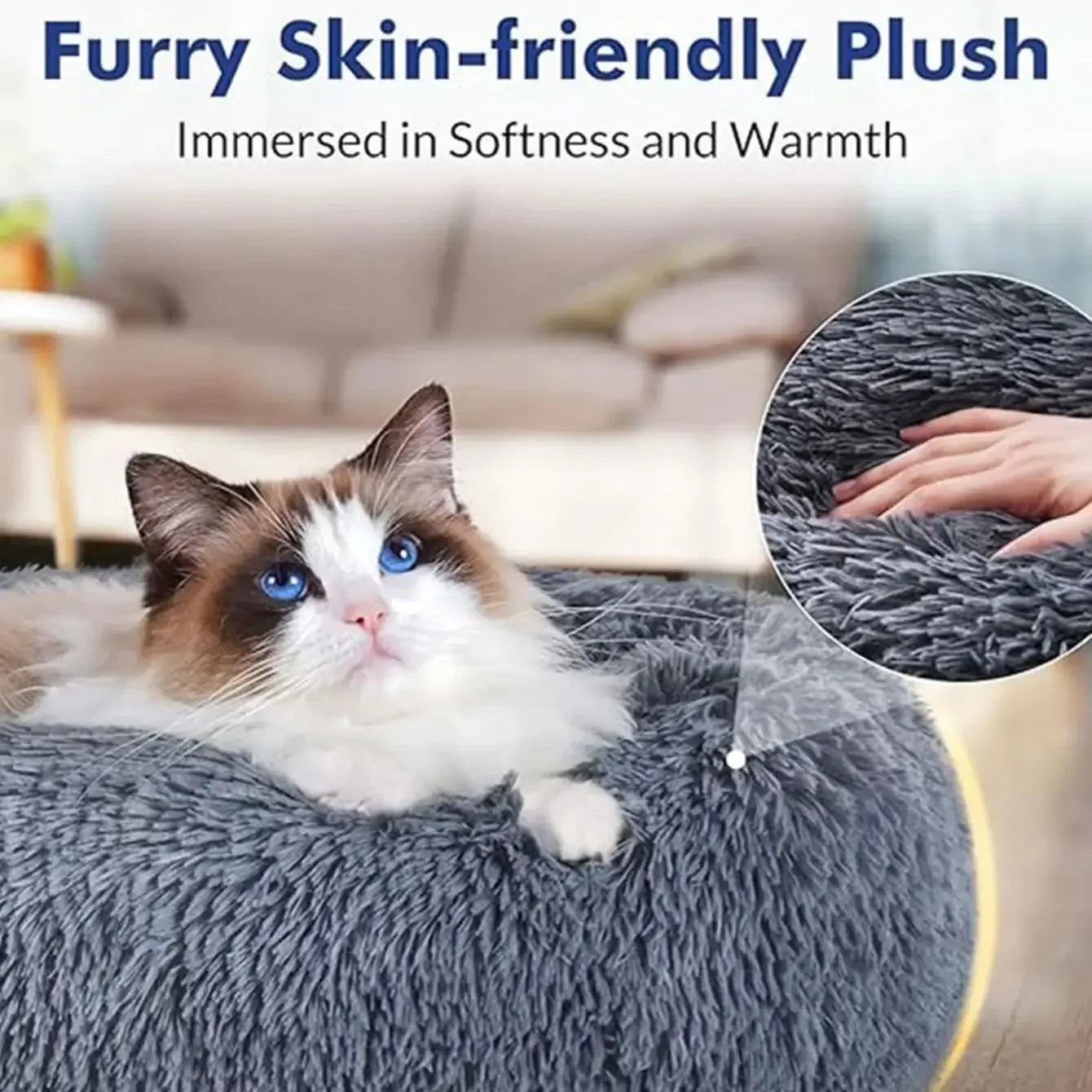 40-90cm Round Pet Bed for Large Dog Bed Super Soft