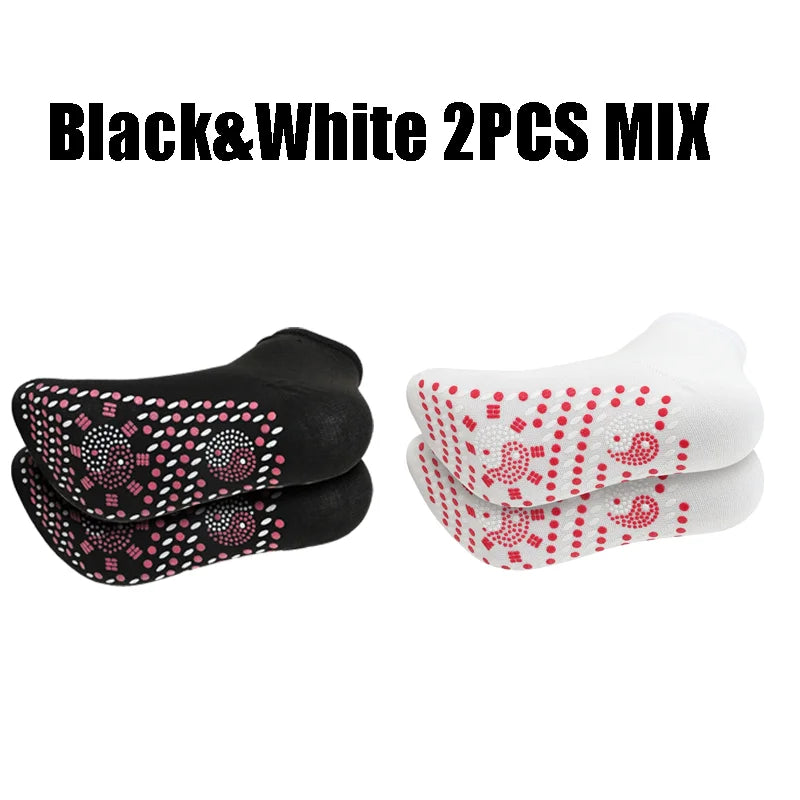 1/5pairs Tourmaline Self-Heating Socks Winter Warm