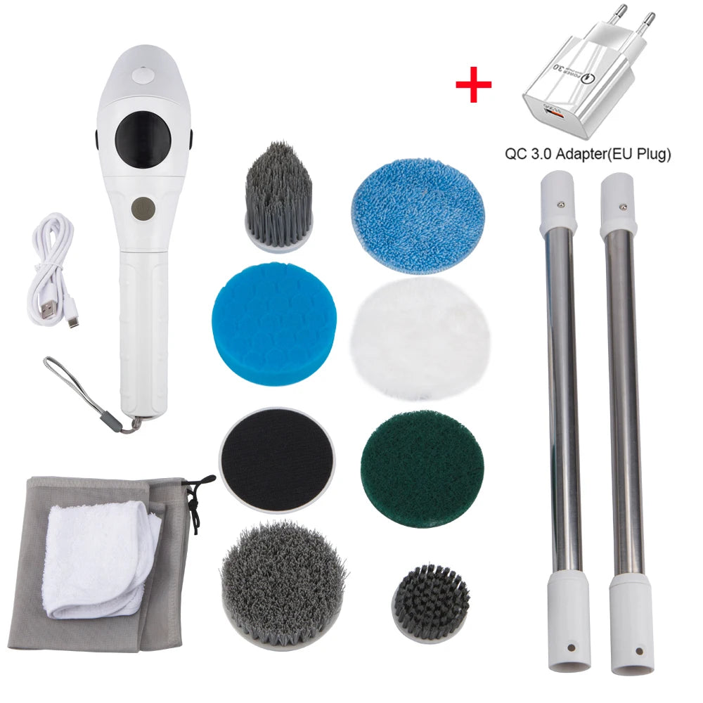 Electric Cleaning Brush 8 in 1 Multifunction Wireless Rotatable