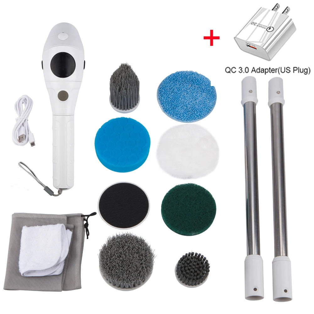 Electric Cleaning Brush 8 in 1 Multifunction Wireless Rotatable