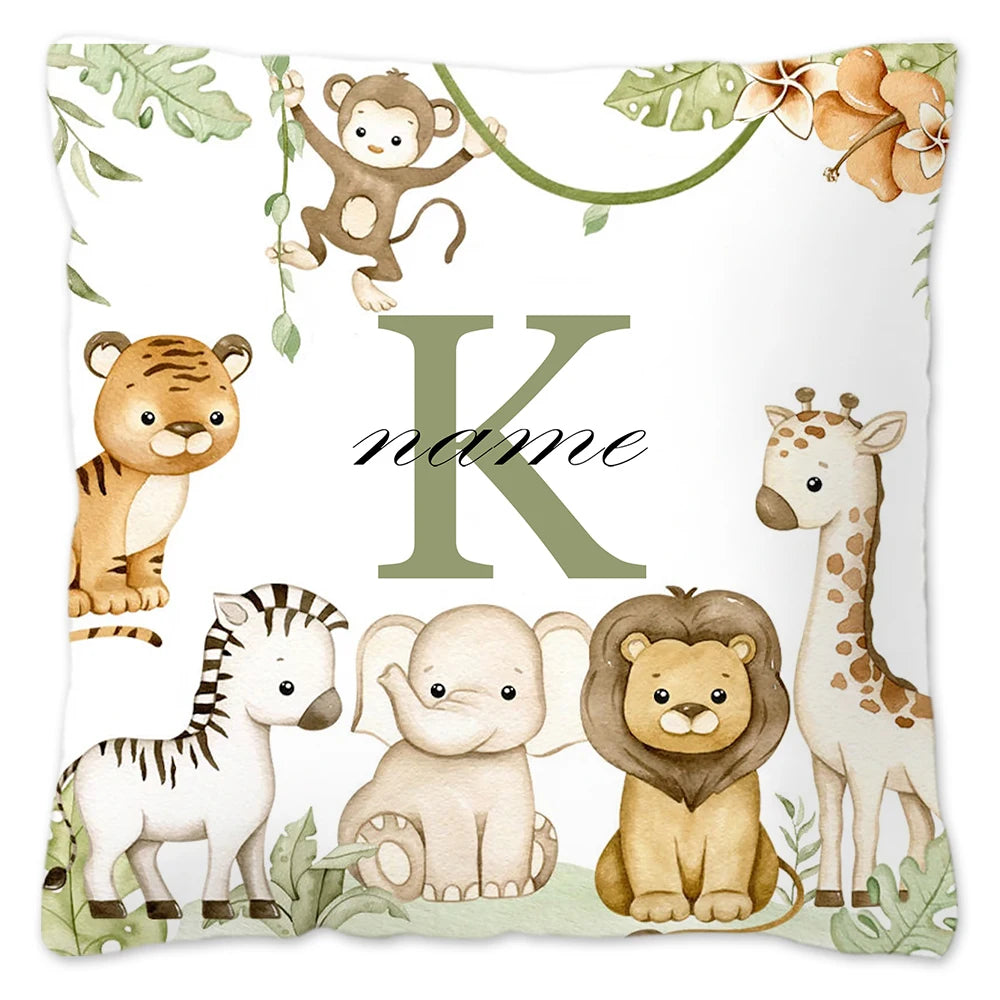 Animal with Name Pillow Case Personalised