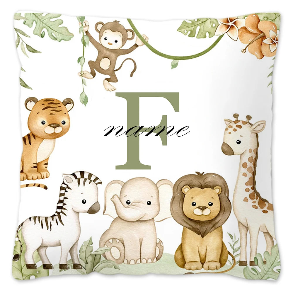 Animal with Name Pillow Case Personalised