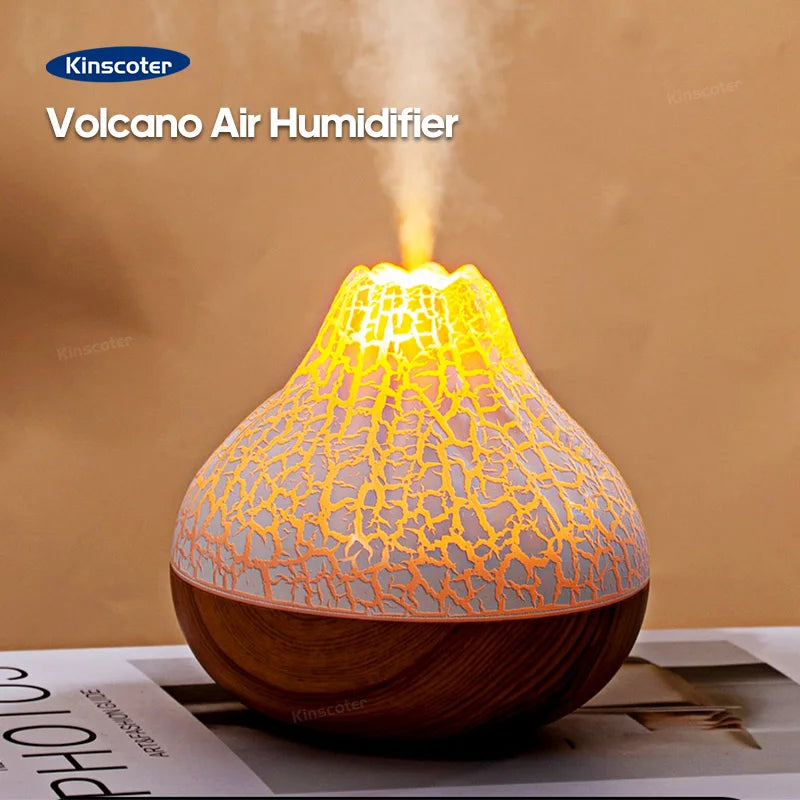 300ml Volcano Air Humidifier Air Freshener With 7 Colors Night