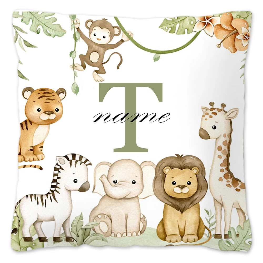 Animal with Name Pillow Case Personalised