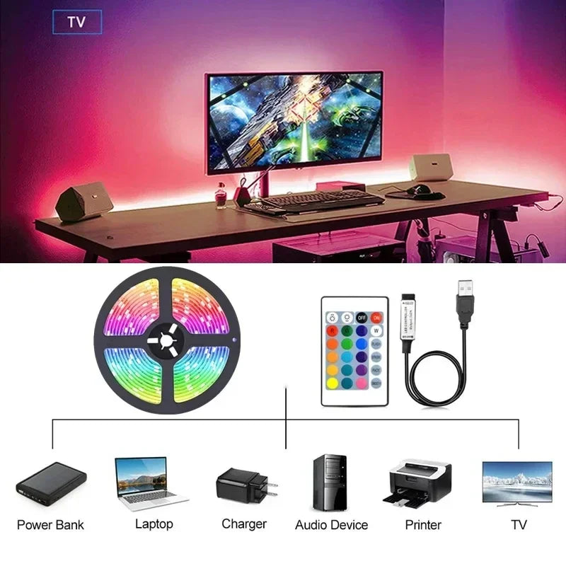 LED lights TV Background rgb colour changing