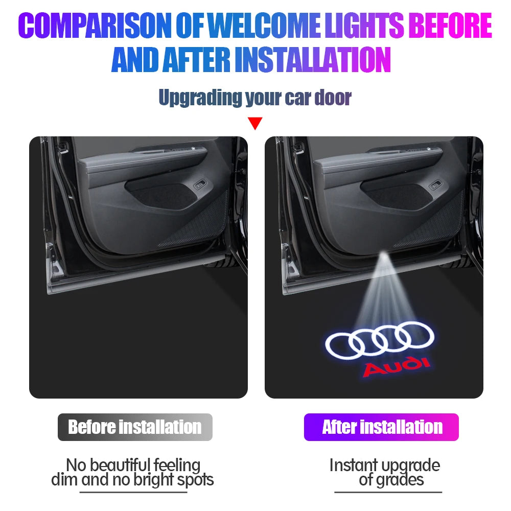 LED Car Door Logo For all Audi's