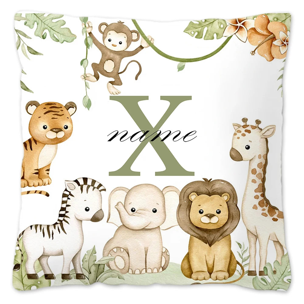 Animal with Name Pillow Case Personalised