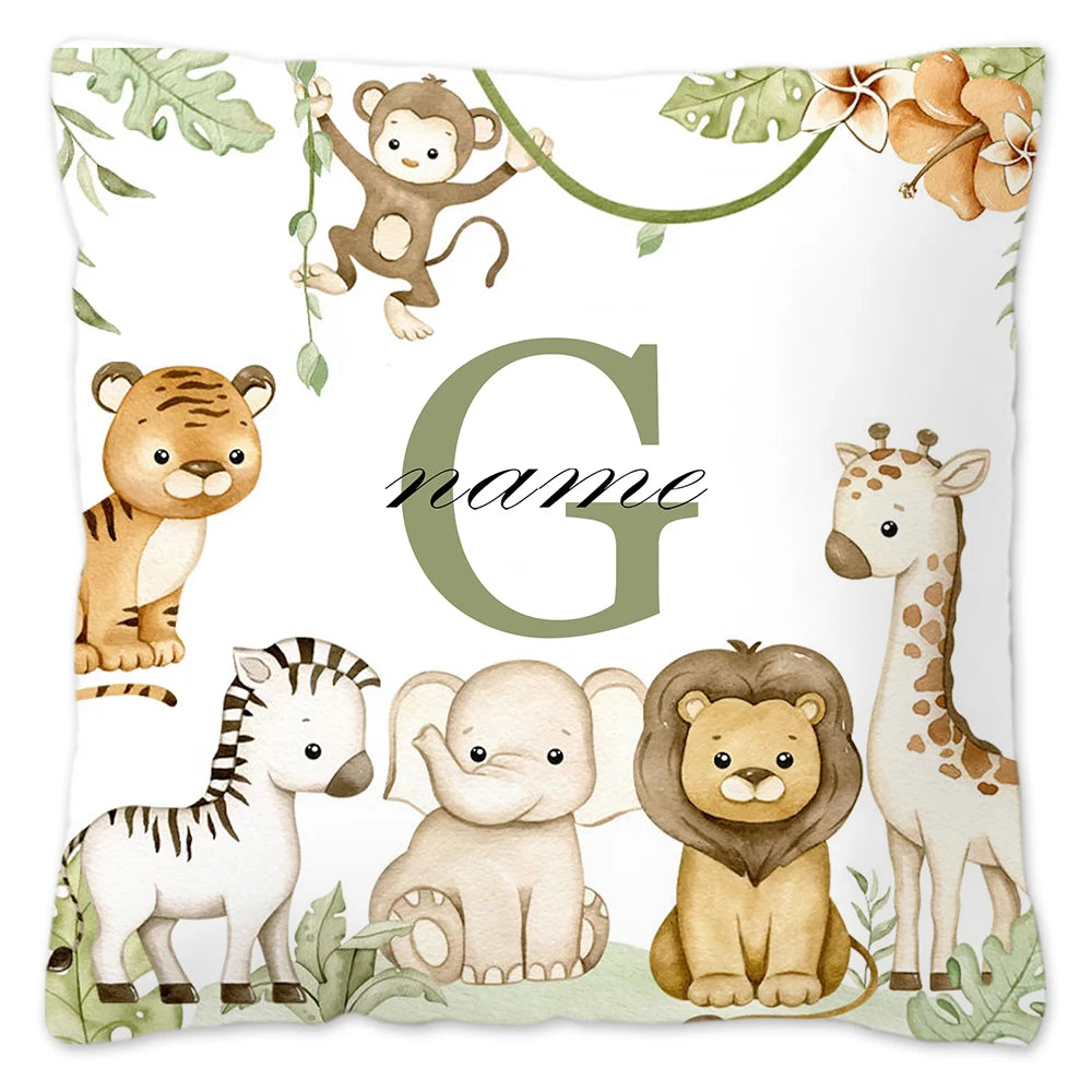 Animal with Name Pillow Case Personalised