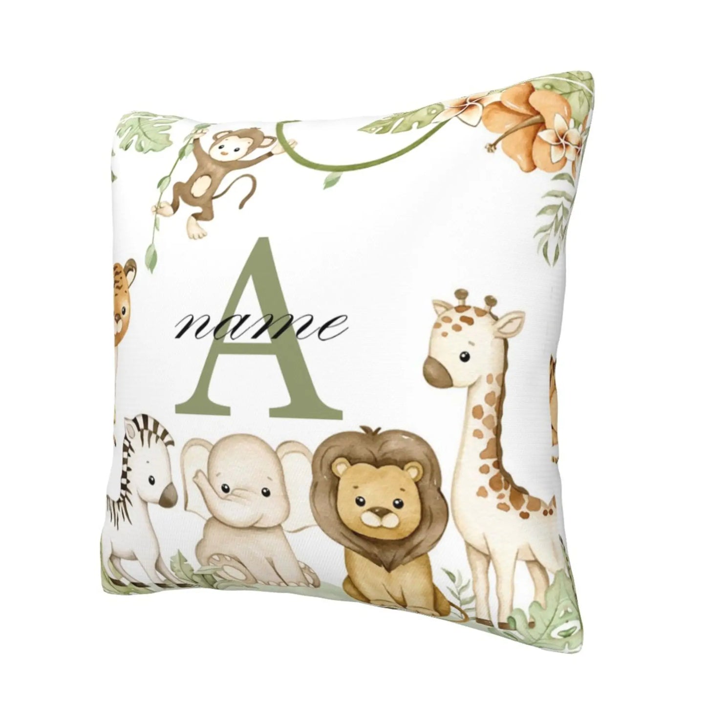 Animal with Name Pillow Case Personalised