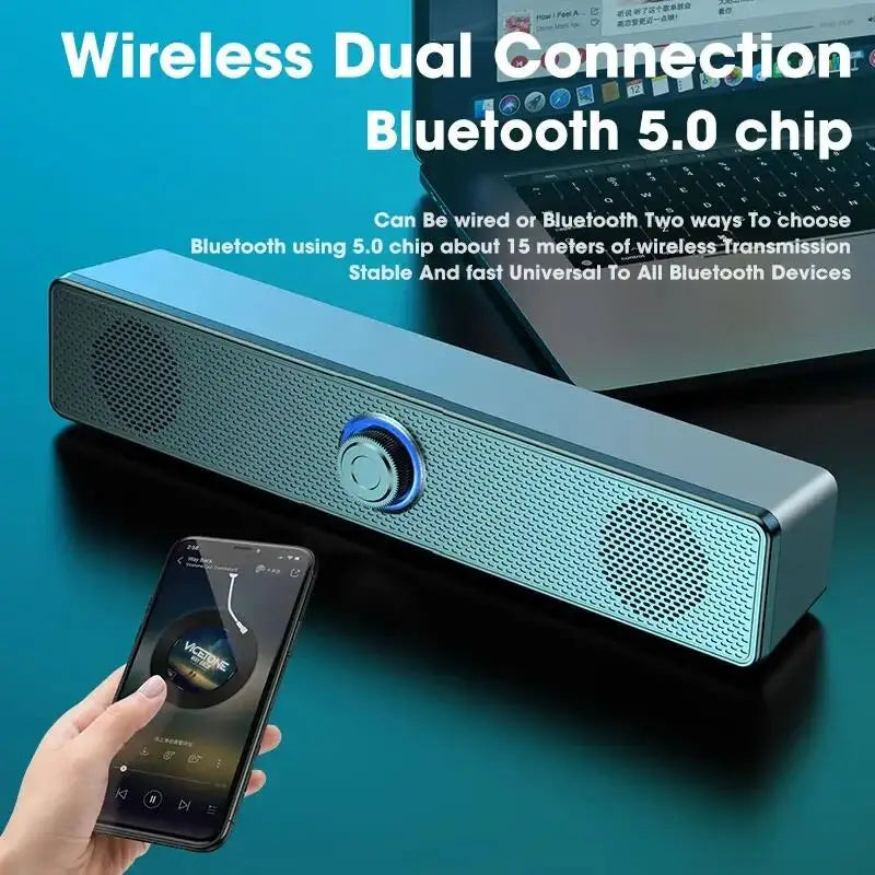 PC Soundbar Wired and Wireless Bluetooth Speaker