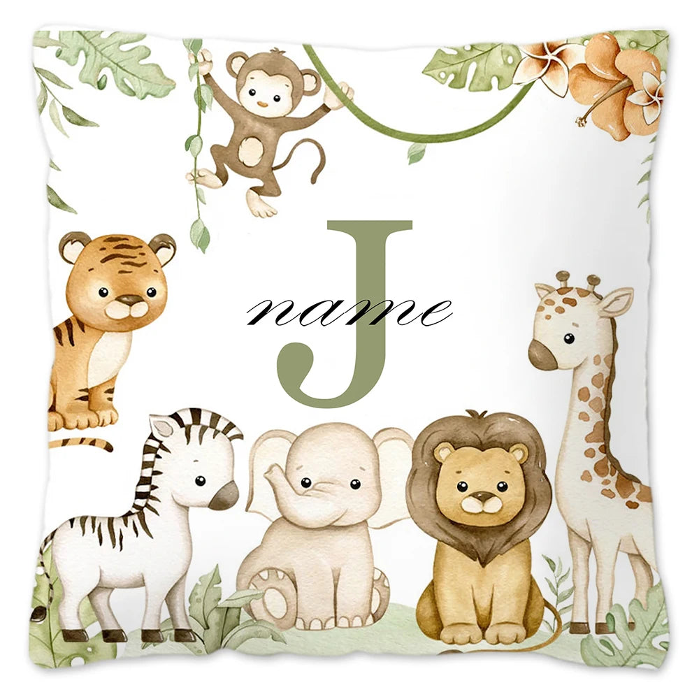 Animal with Name Pillow Case Personalised