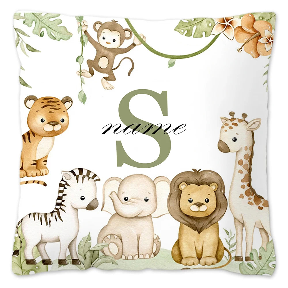 Animal with Name Pillow Case Personalised