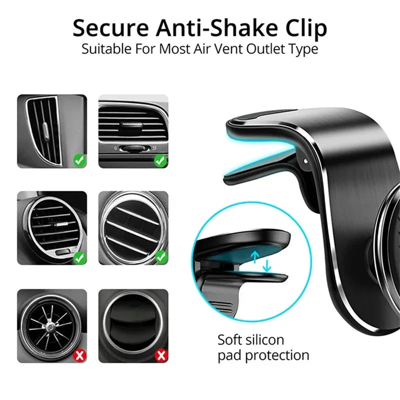 Magnetic Car Phone Holder Air Vent Clip