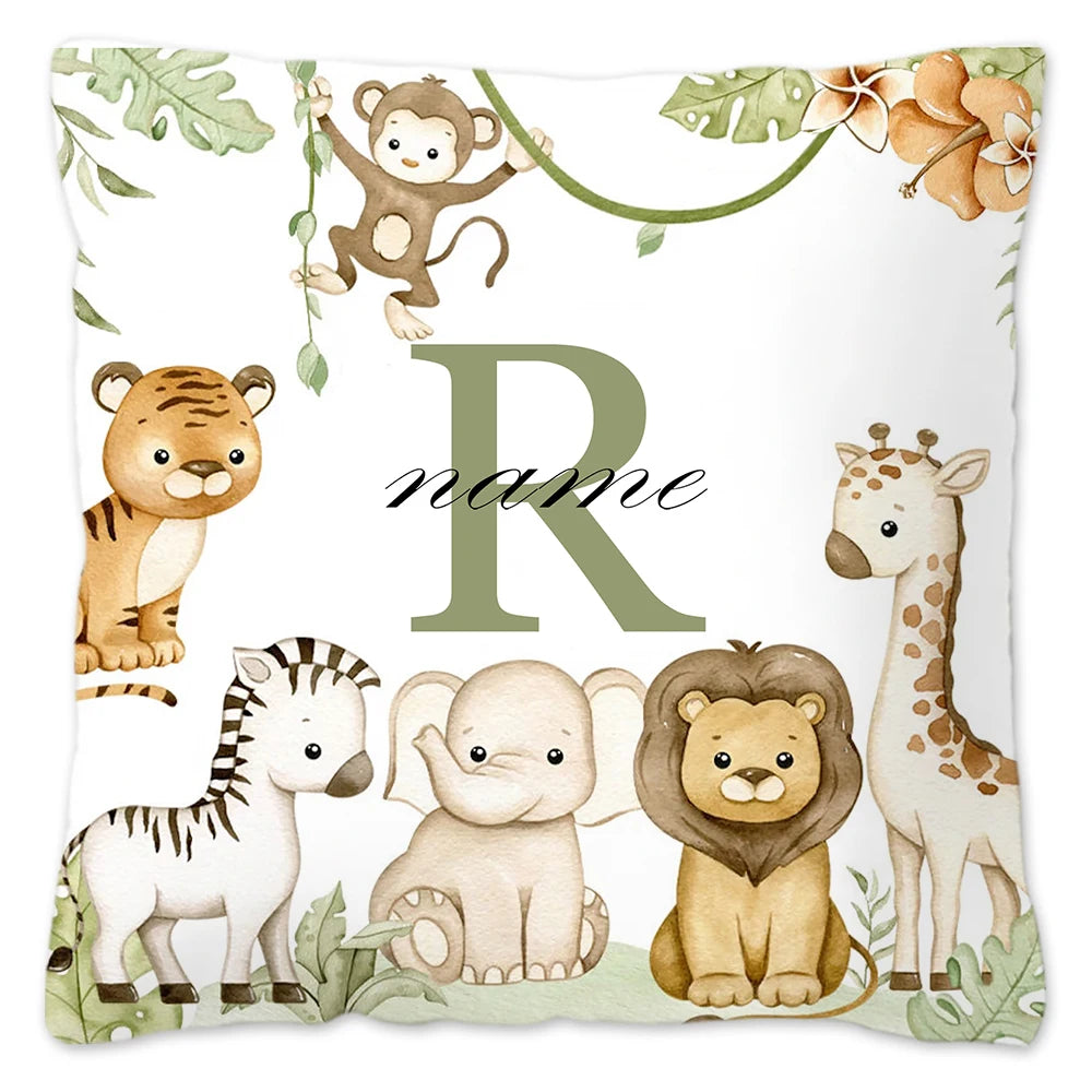 Animal with Name Pillow Case Personalised