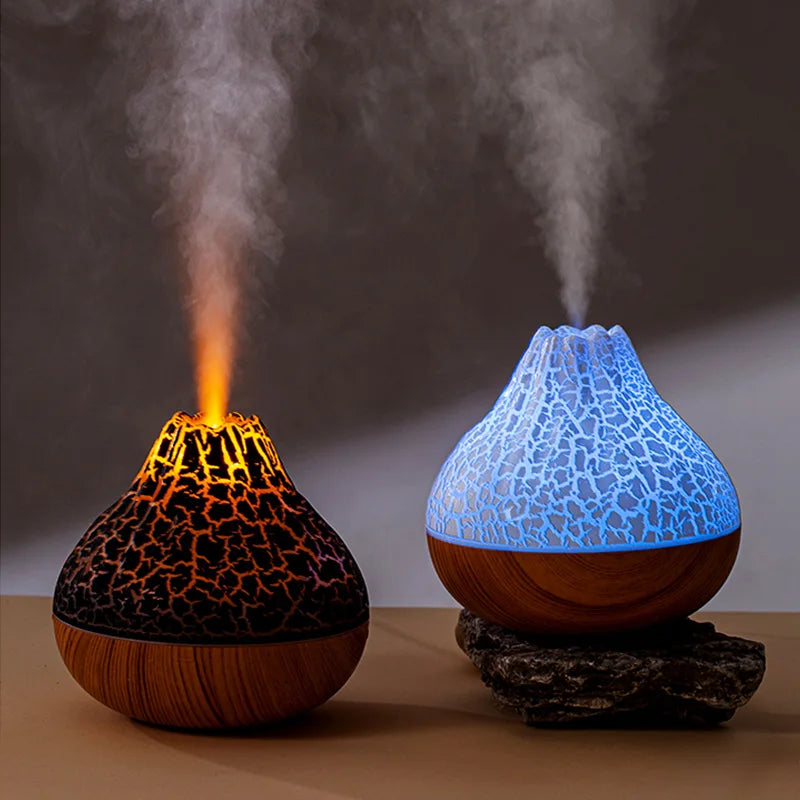 300ml Volcano Air Humidifier Air Freshener With 7 Colors Night