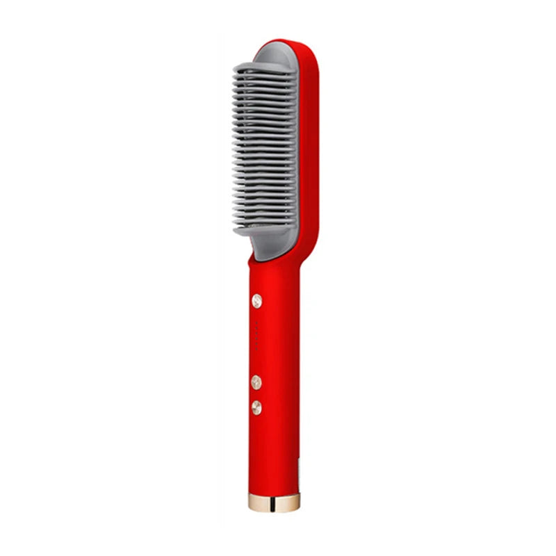 Electric Hair Straightener Brush Fast Heating