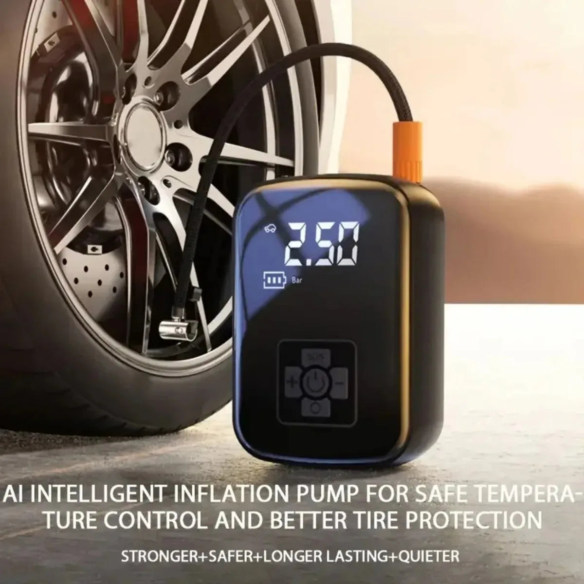 Portable Car Air Pump Wireless Intelligent Digital Display