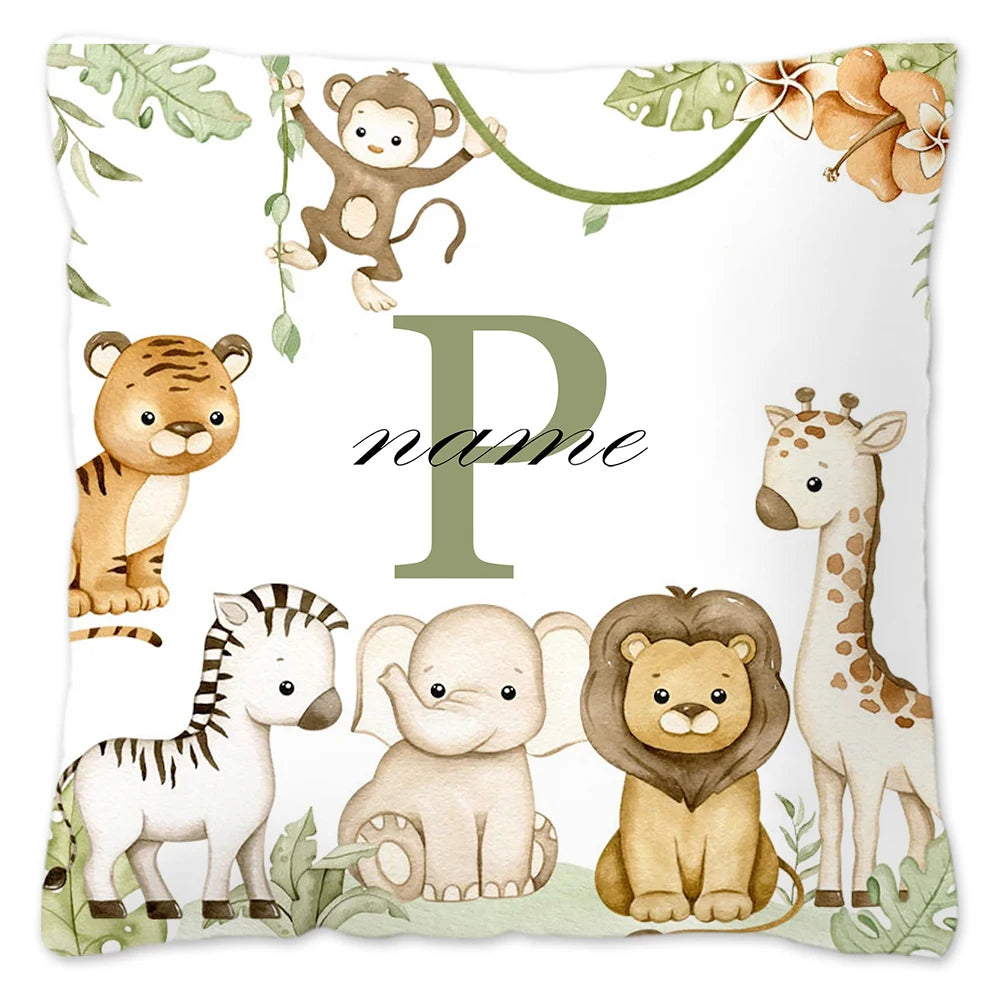 Animal with Name Pillow Case Personalised