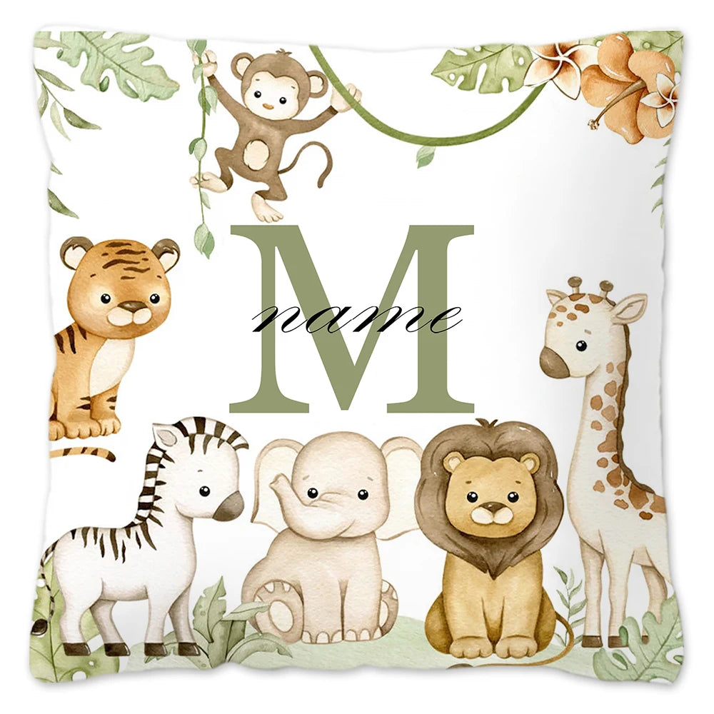 Animal with Name Pillow Case Personalised